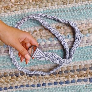 Blue and White Stripped Belt